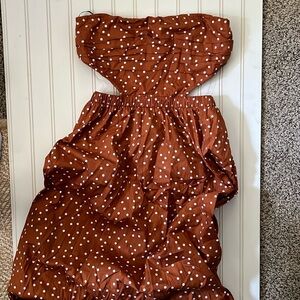 Forever21 cutout strapless summer midi dress M